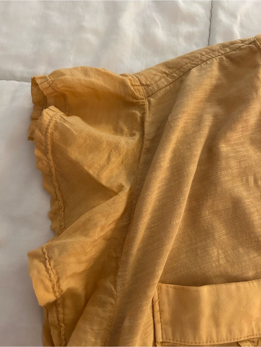 Anthropologie Button-Front Blouse in Mustard, size Large, good condition - Picture 5 of 5